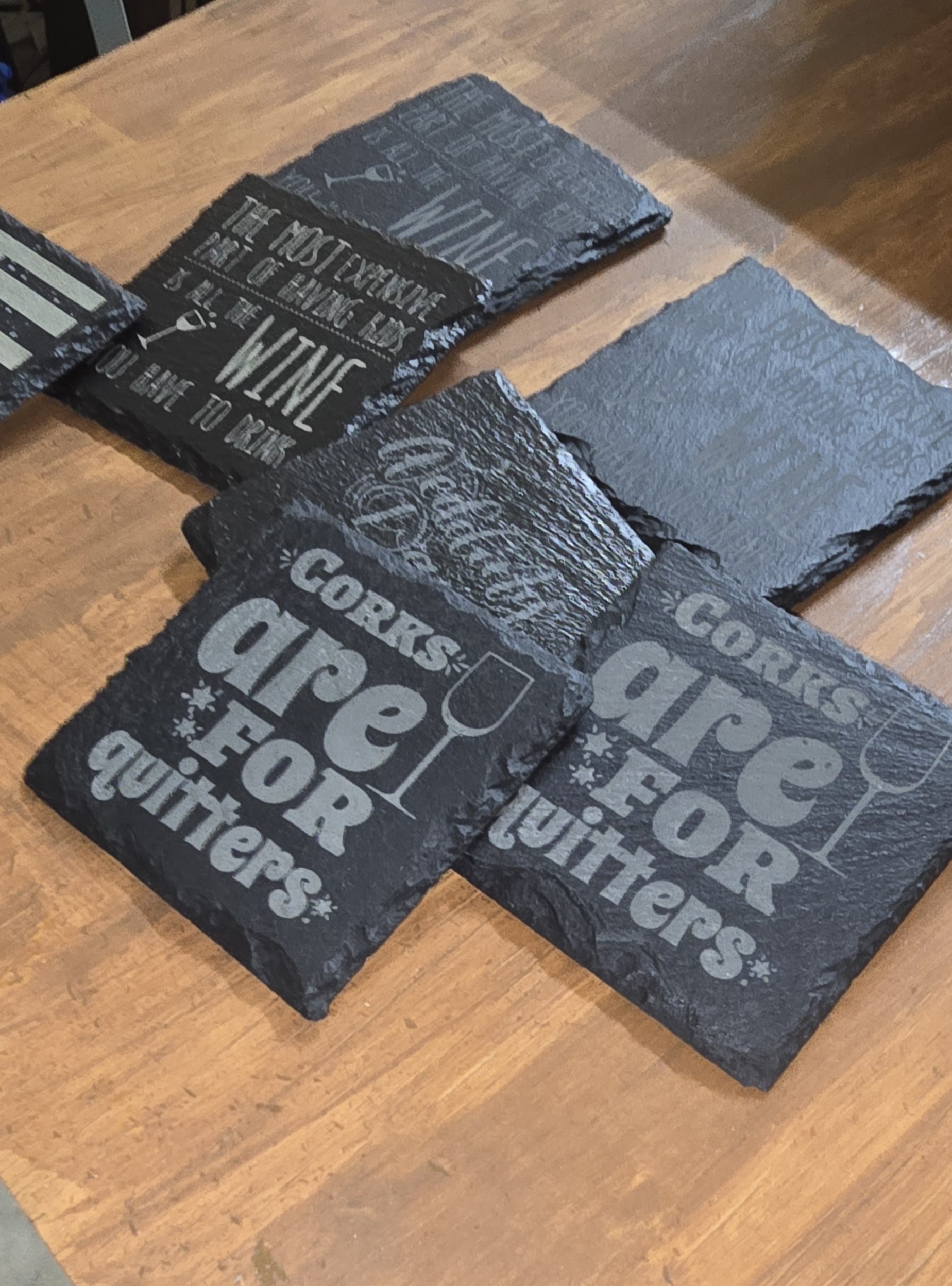 Slate coasters 4 pack
