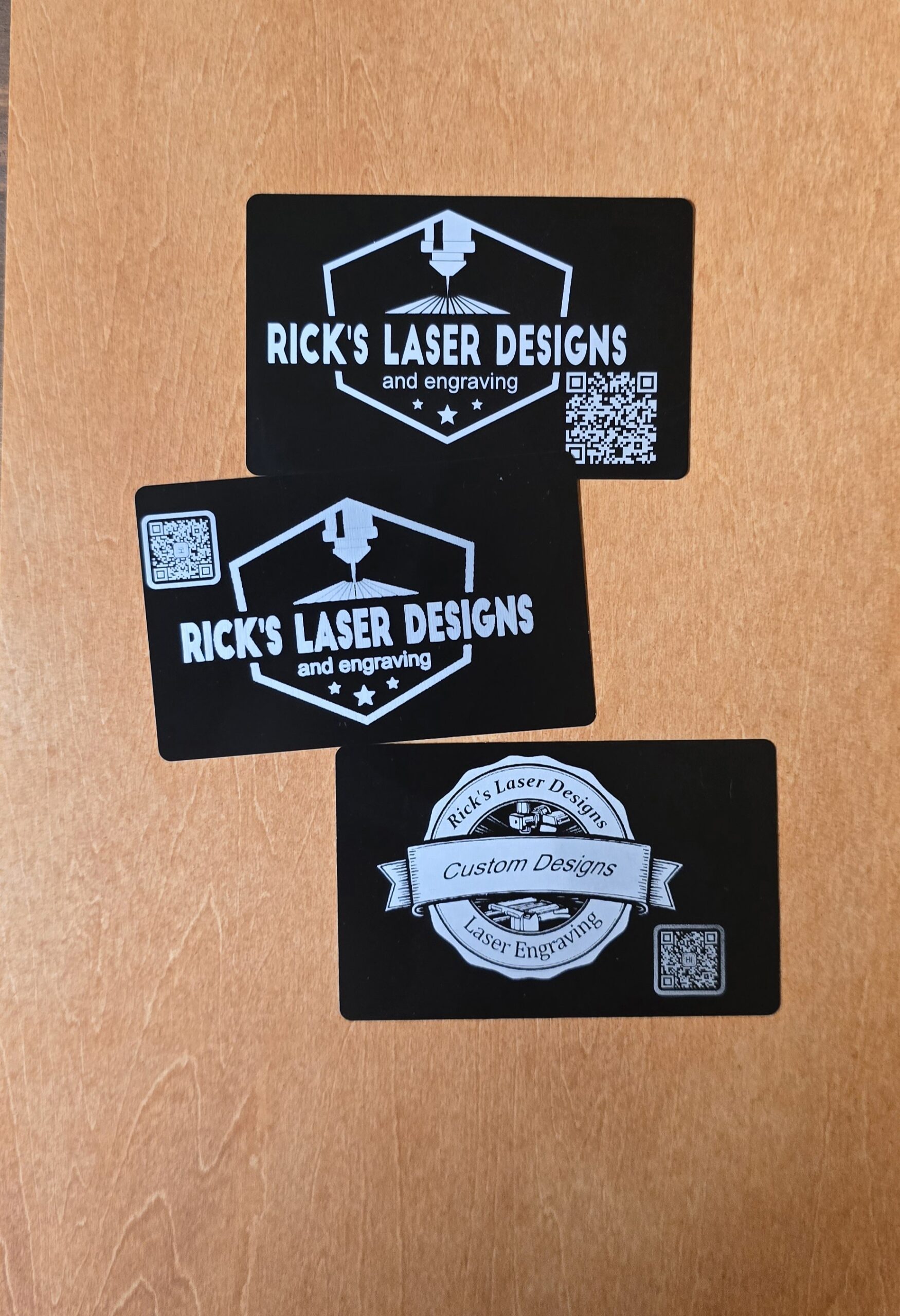 Aluminum business cards set of 50