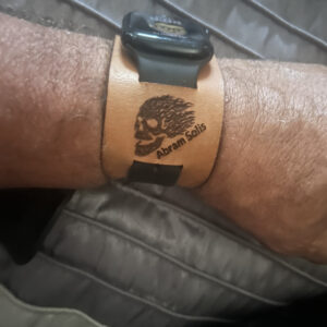 Leather watch strap cuff (cuff only)
